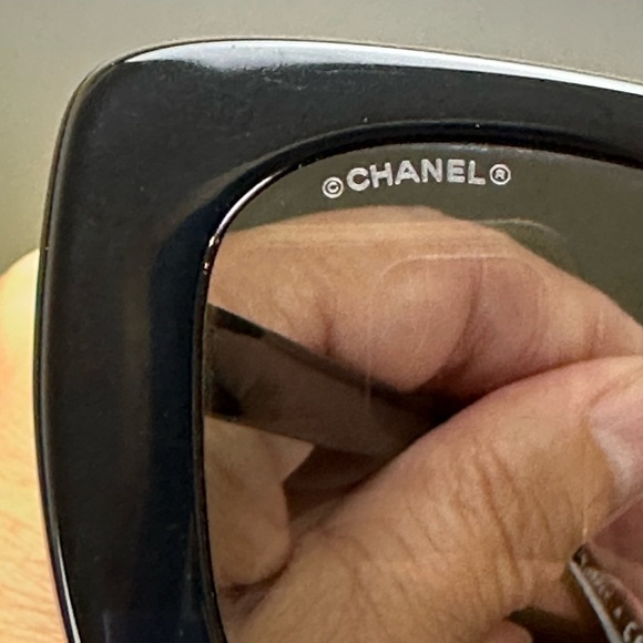 Chanel Sunglasses Rhinestone Logo 5422-B-A c.1026/S4 100% UVA UVB Protection - Picture 13 of 16